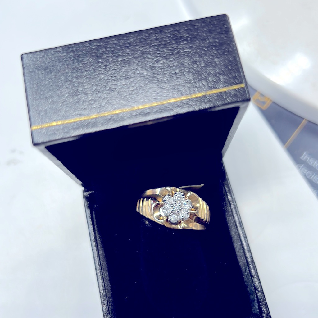 Diamonds 14k Solid Gold Ring